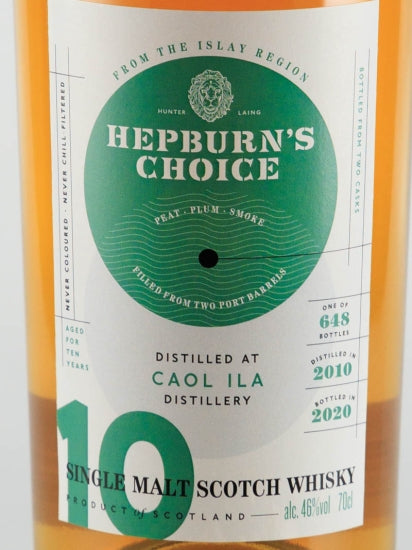 Hepburn's Choice Caol Ila 10 Year Old 2010