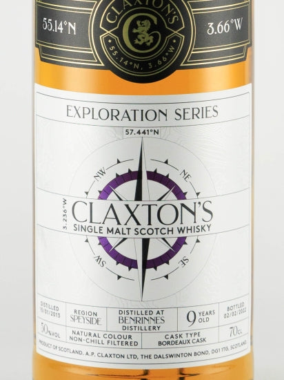 Claxton's Exploration Benrinnes 9 Year Old 2013 Red Wine Cask