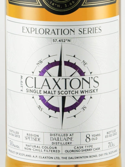 Claxton's Exploration Dailuaine 8 Year Old 2013