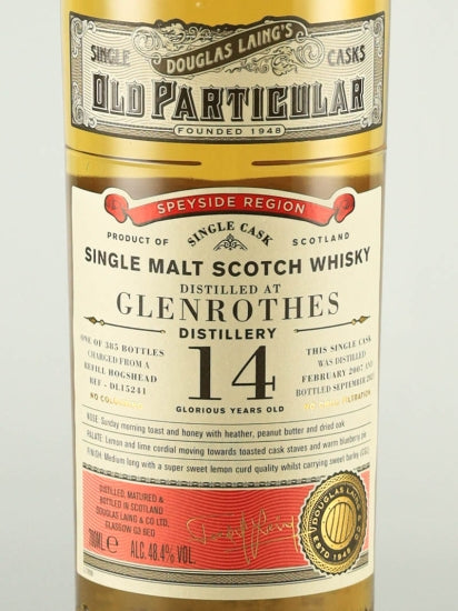 Old Particular Glenrothes 14 Year Old 2007