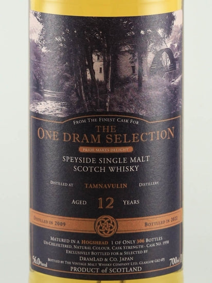 One Dram Selection Tamnavulin 12 Year Old 2009