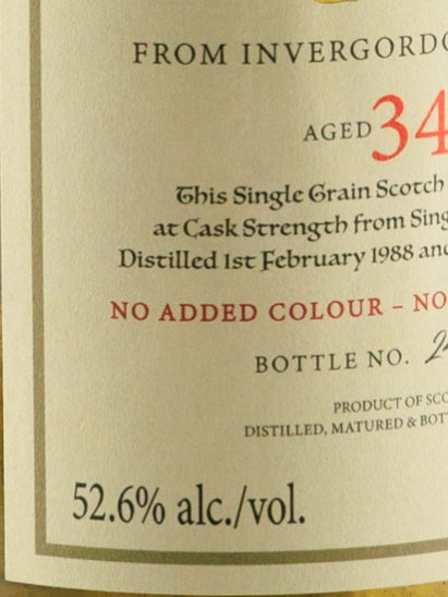 Black Adder Statement Invergordon 34 Year Old 1988