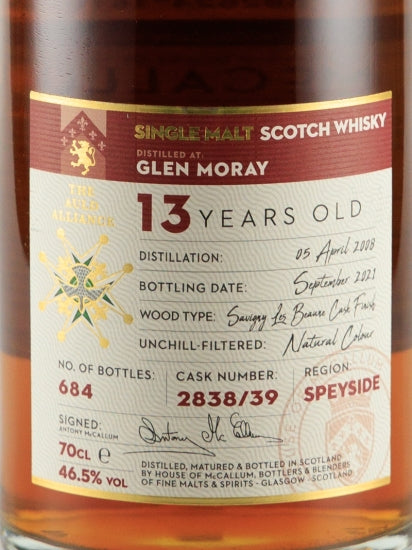 House of McCallum Glenmorangie 13 Year Old 2008
