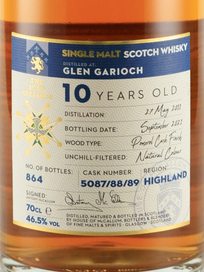 House of McCallum Glen Garioch 10 Year Old 2011