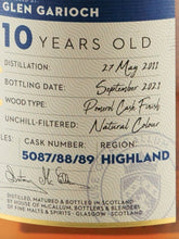 Load image into Gallery viewer, House of McCallum Glen Garioch 10 Year Old 2011