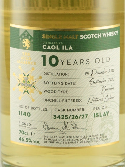 House of McCallum Caol Ila 10 Year Old 2010