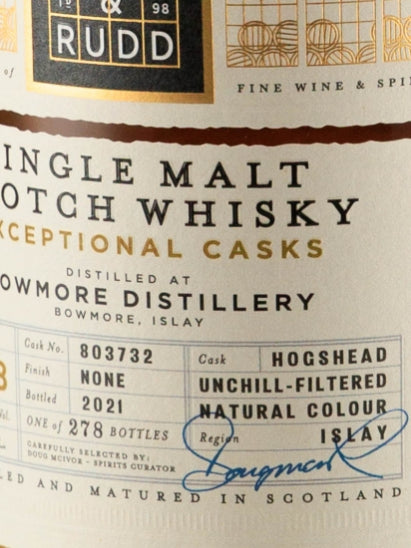 BB&R Exceptional Cask Bowmore 23 Year Old 1998