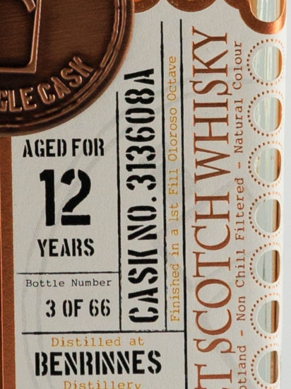 The Single Cask Benrinnes 12 Year Old 2008