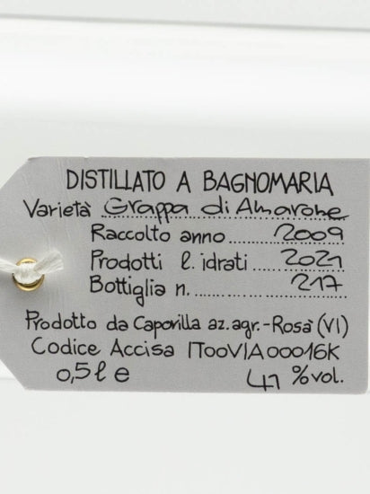 Capovilla Grappa Amarone 2009