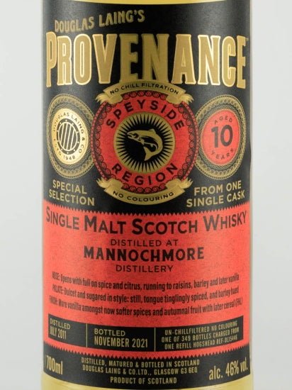 Provenance Mannochmore 10 Year Old 2011