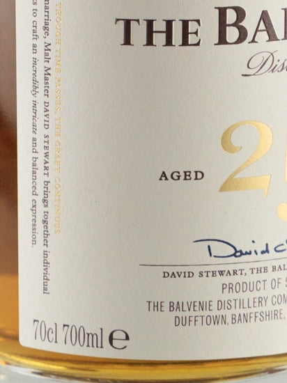 Balvenie 25 Year Old Rare Marriage