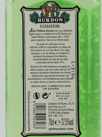 Bourdon Gin Yerba Buena