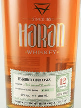 Load image into Gallery viewer, Haran 12 Year Old Cider Cask Finish