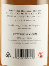 Load image into Gallery viewer, Watt Whisky English Whisky 12 Year Old 2009