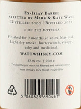 Load image into Gallery viewer, Watt Whisky Dumbarton 21 Year Old 2000