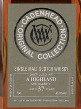 Load image into Gallery viewer, CADENHEAD'S Original Collection Highland 37 Years 46% — Single Malt