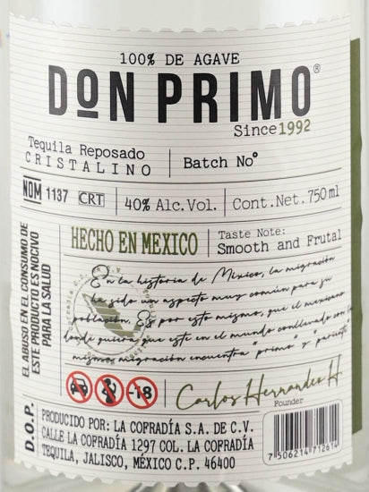 La Cofradia Don Primo Cristalino Reposado