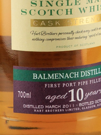 Hart Brothers Finest Collection Balmenach 10 Years 2011