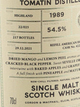 Load image into Gallery viewer, Connoisseur's Choice Cask Strength Tomatin 32 Years 1989