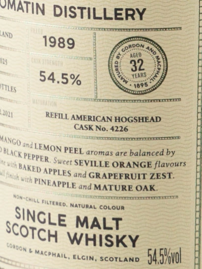 Connoisseur's Choice Cask Strength Tomatin 32 Years 1989
