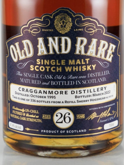 Old & Rare Cragganmore 26 Years 1995
