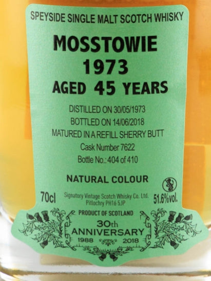 Signatory Mortlach 45 Years 1973 30th Anniversary