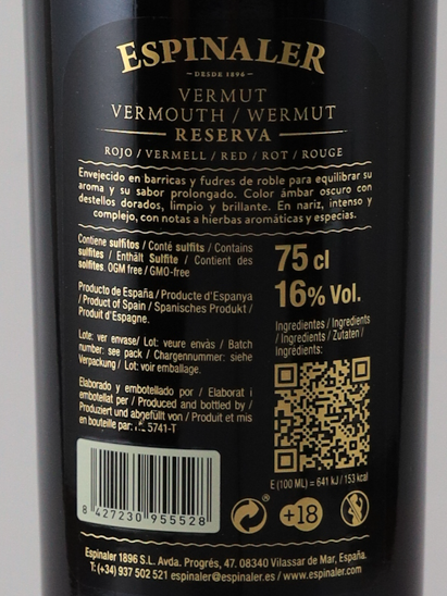 Espinaler Vermut Reserva