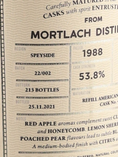 Connoisseur's Choice Cask Strength Mortlach 33 Years 1988