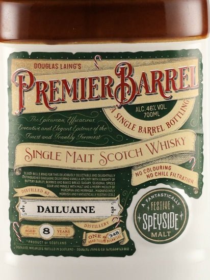 Premiere Barrel Dailuaine 8 Years Christmas Bottle