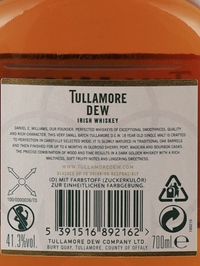 Tullamore D.E.W. 18 Years
