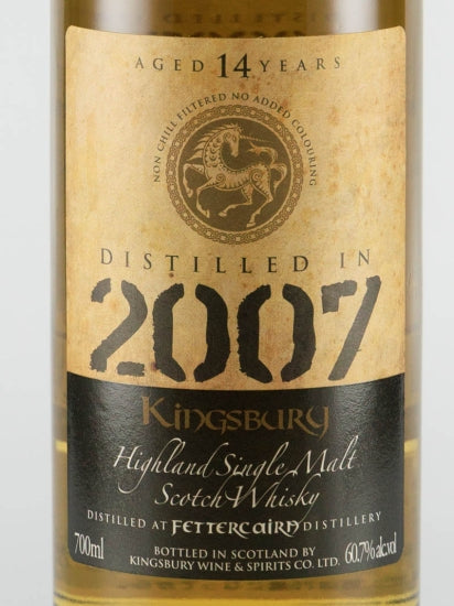 Kingsbury Gold Fettercairn 14 Years 2007
