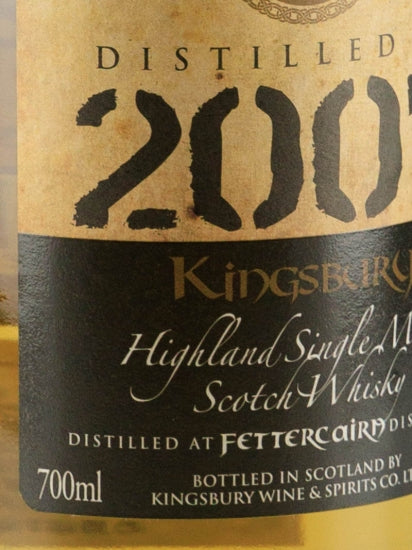 Kingsbury Gold Fettercairn 14 Years 2007