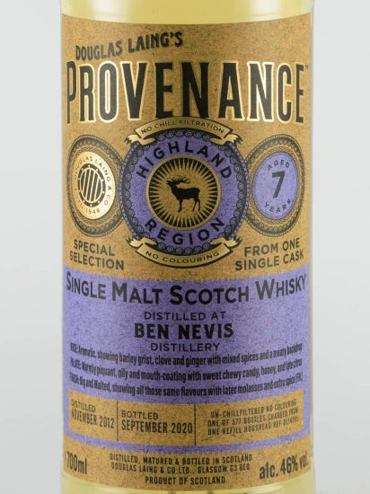 Provenance Ben Nevis 7 Years 2012