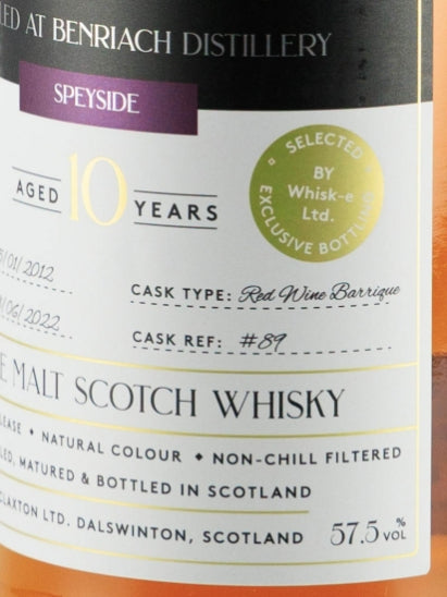 Claxton's Exclusives Benriach 10 Years 2012