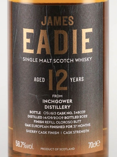 James Eadie Inchgower 12 Years 2009