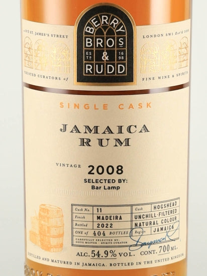 BB&R Jamaica Rum 13 Years 2008 for Bar Lamp