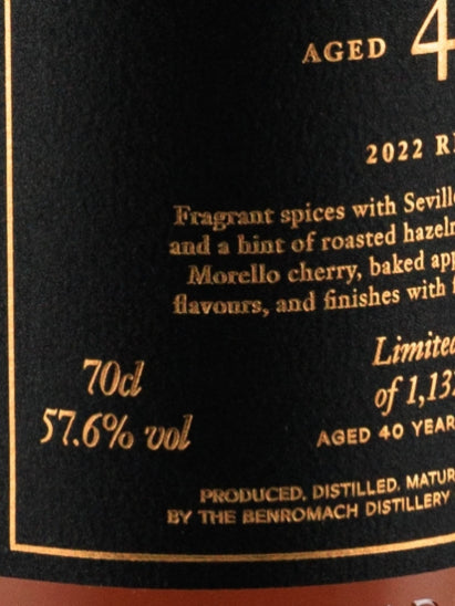 Benromach 40 Years