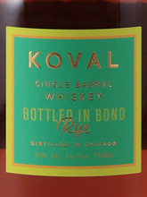 Load image into Gallery viewer, Koval Single Barrel Rye Bottled in Bond