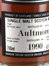 Load image into Gallery viewer, Duncan Taylor Premium Octave Aultmore 30 Years 1990