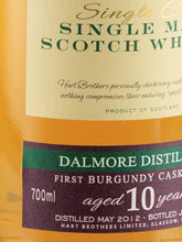 Load image into Gallery viewer, Hart Brothers Finest Collection Dalmore 10 Years 2012