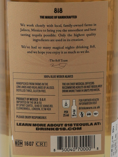 818 Tequila Reposado 700ml