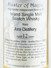 Load image into Gallery viewer, High Spirits Jura 12 Years 2009