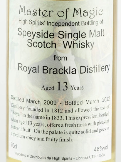 High Spirits Royal Brackla 13 Years 2009