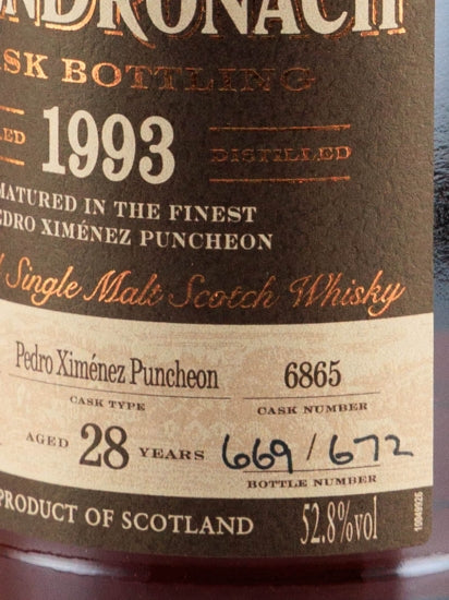 Glendronach 28 Year Old 1993 #6865 52.8% - image 5
