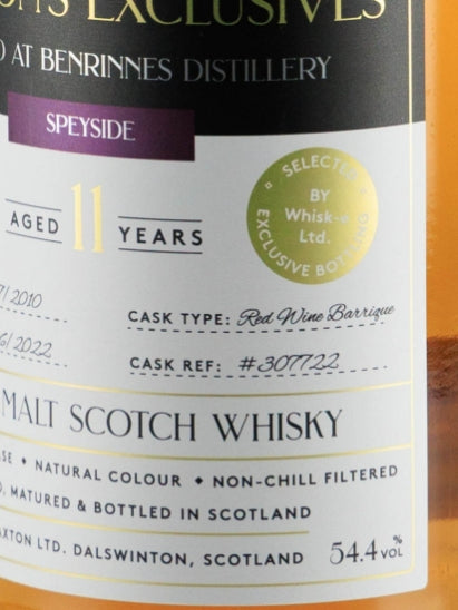 Claxton's Exclusives Benrinnes 11 Years 2010