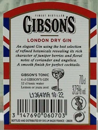 gibson's dry gin