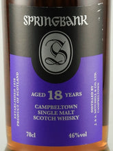 Load image into Gallery viewer, Springbank 18 Years 2022 Release