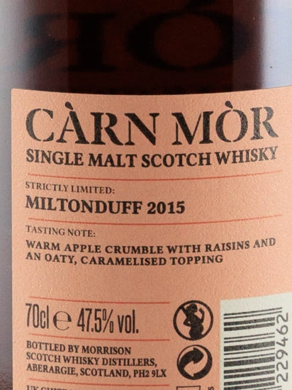 Capermore Strictly Limited Miltonduff 6 Years 2015