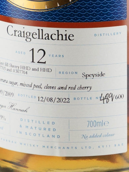 Dalgety Craigellachie 12 Years 2009