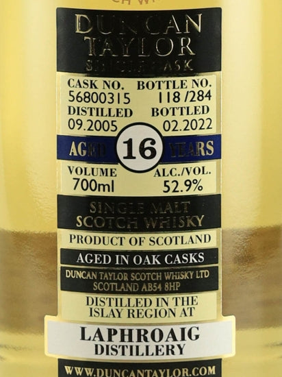 Duncan Taylor Single Cask Laphroaig 16 Years 2005